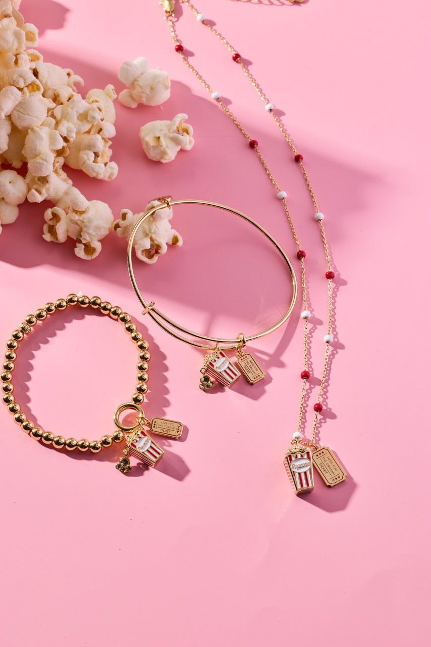 Alex and Ani Here For The Drama!' Movie Theater Popcorn & Ticket Charm Bangle
