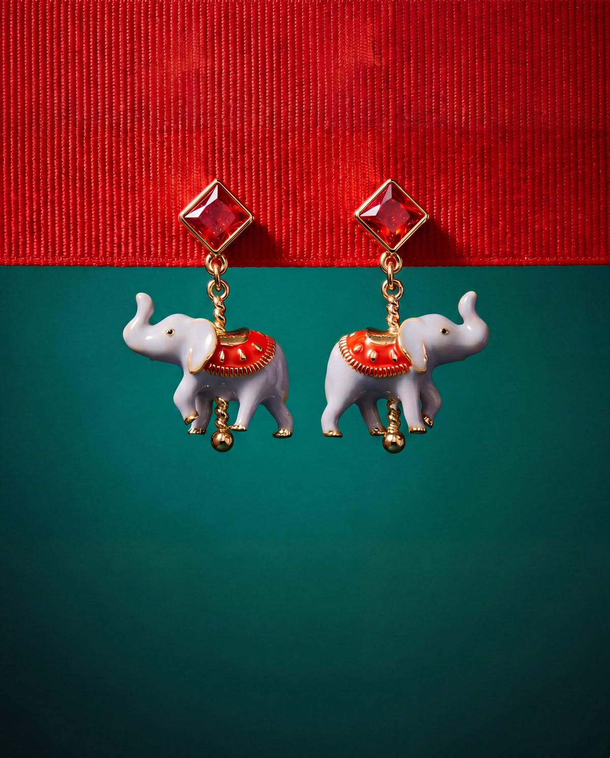 Alex and Ani Carnival Carousel Elephant Drop Earrings
