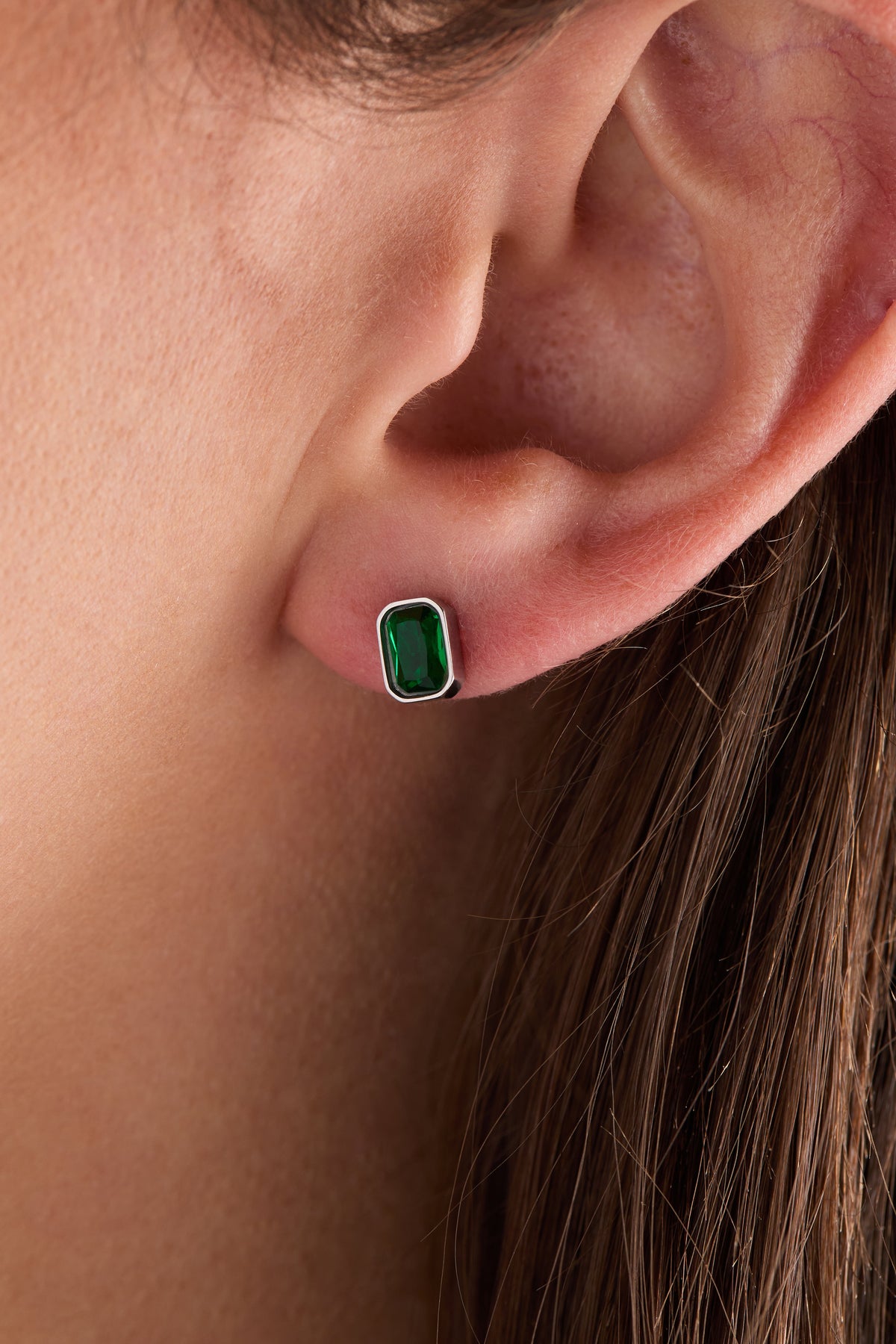 Alex and Ani May Emerald-Cut Birthstone Stud