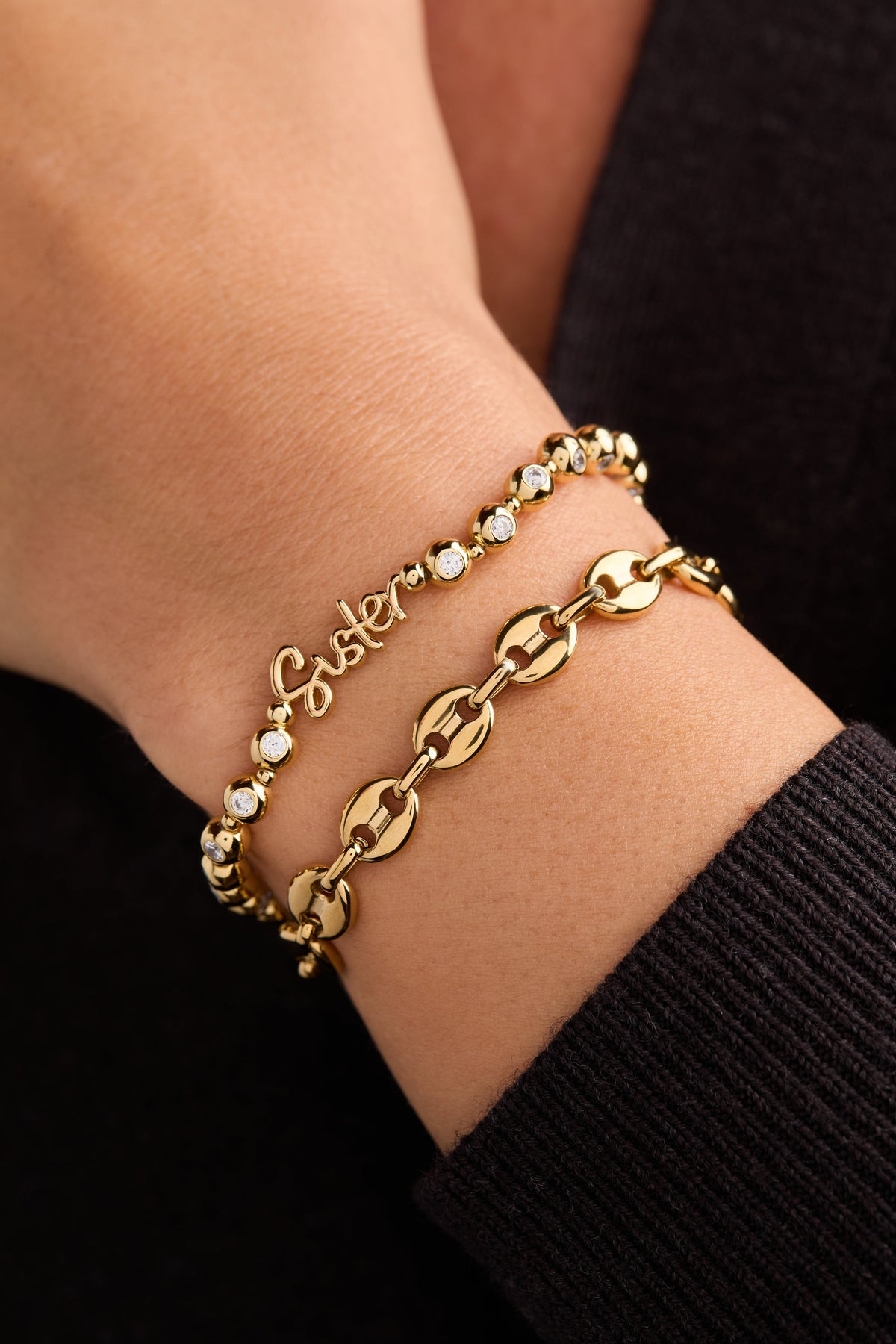 Alex and Ani Sister Elongated Crystal Stretch Bracelet