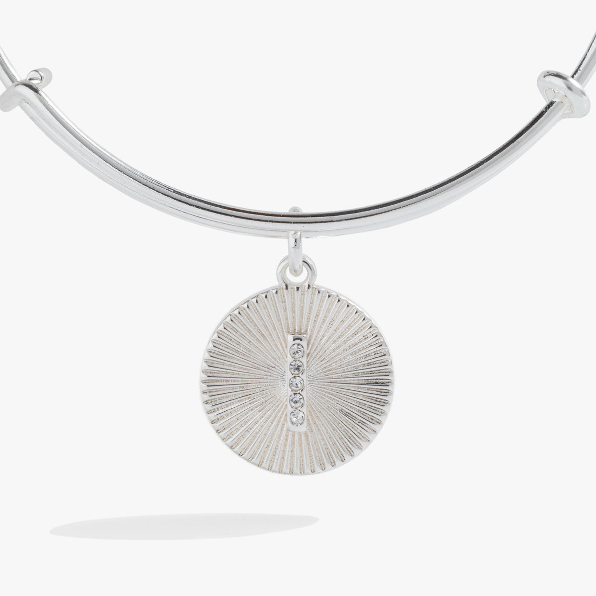 Alex and Ani Pave Starburst Texture Initial Bangle I