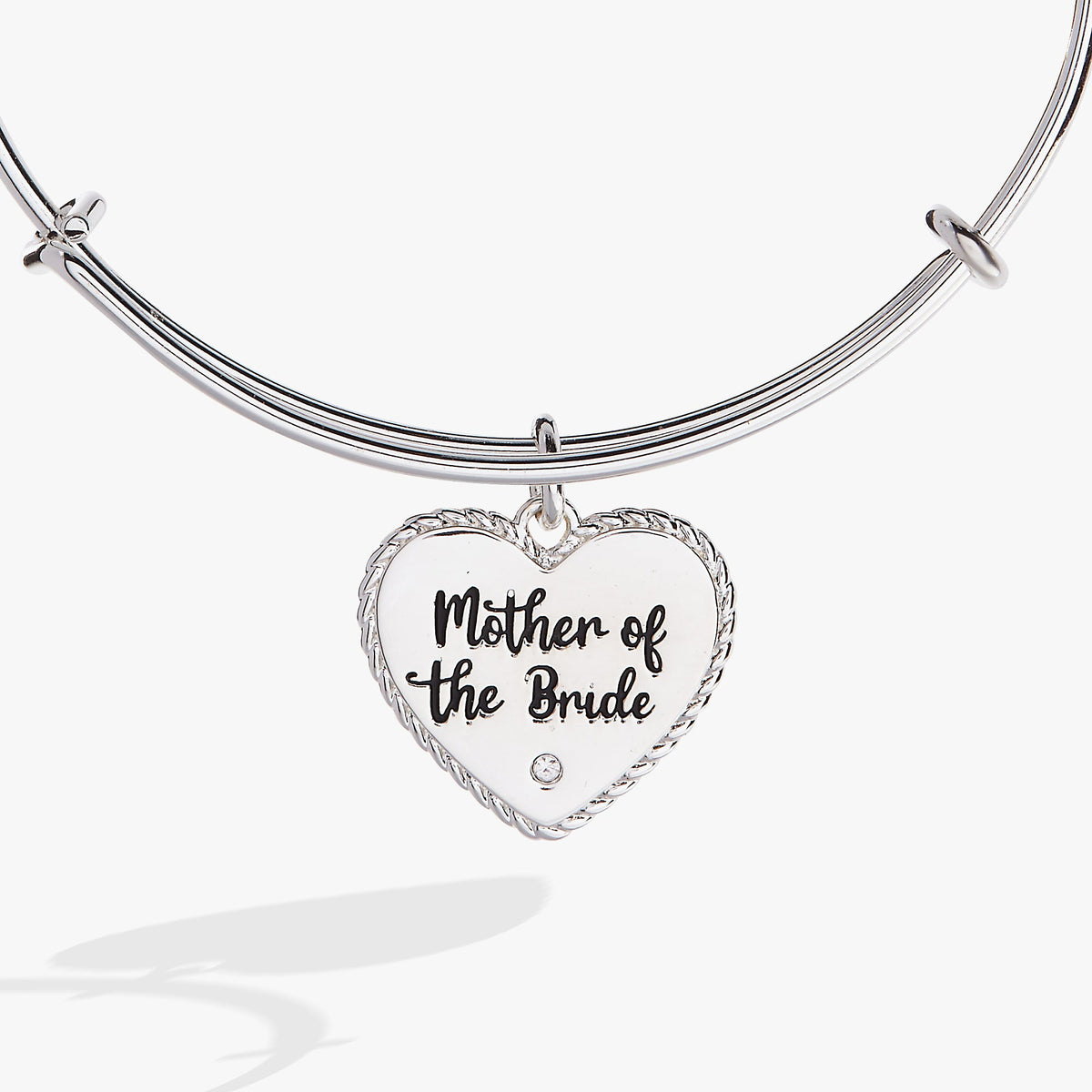 Alex and Ani Mother of the Bride Heart Bangle – Keepsake Wedding Gift for Mom