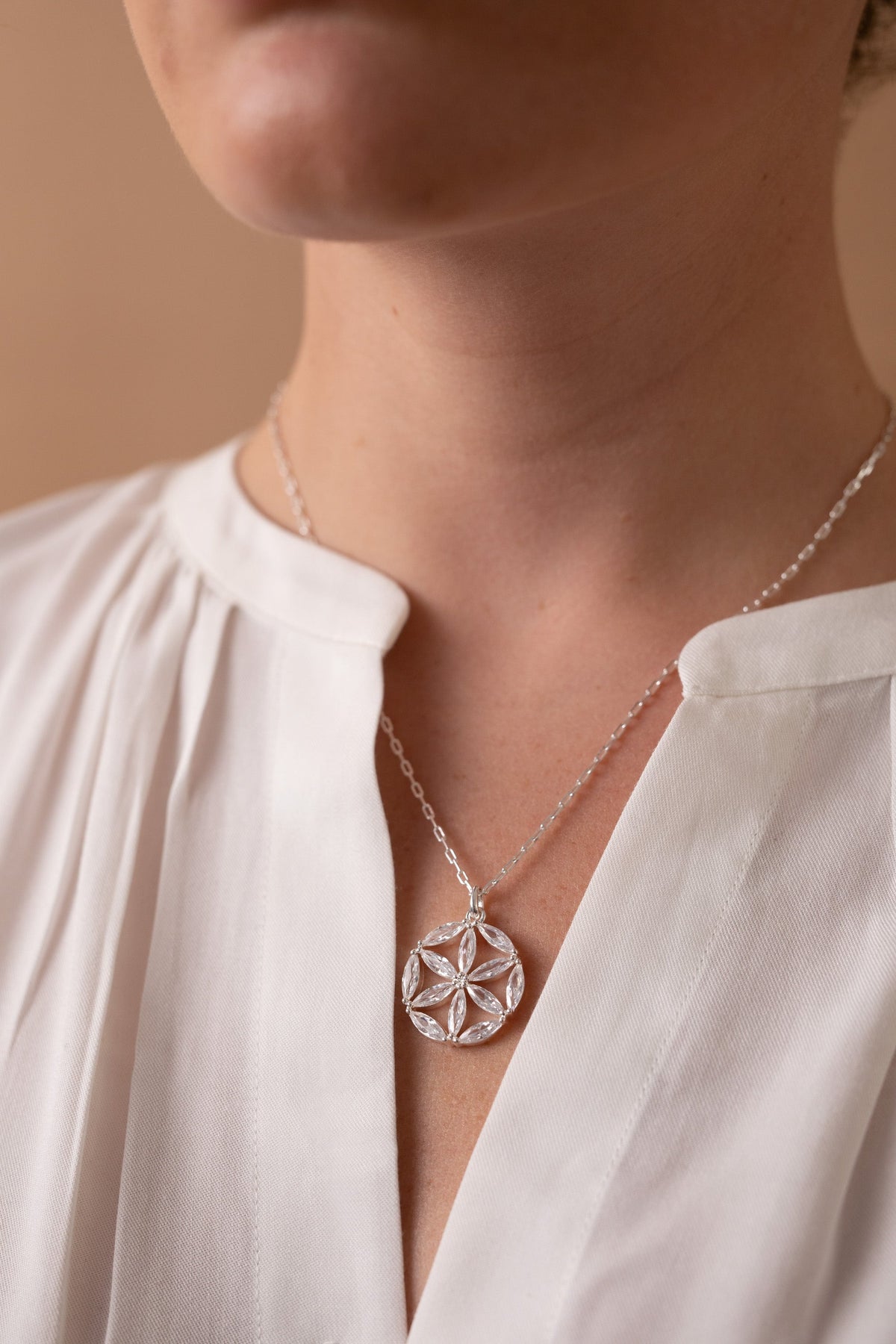 Alex and Ani Faith and Family Rosette Pendant Necklace
