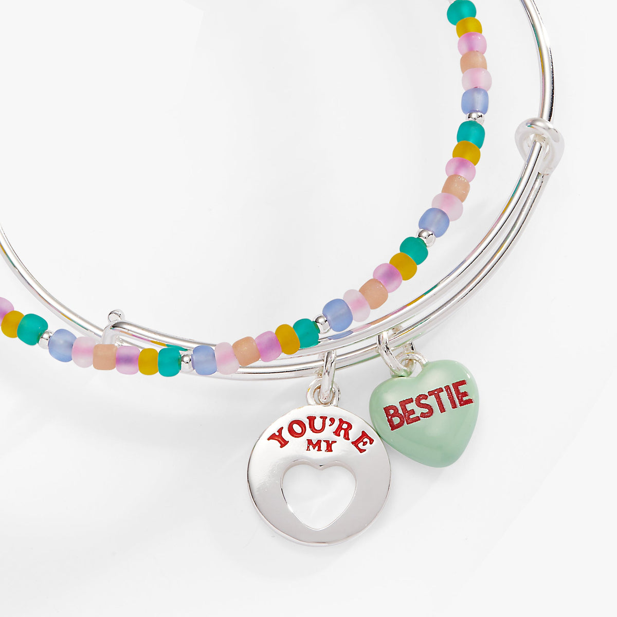 Alex and Ani Sweet Hearts EWB- beaded 2 set bestie