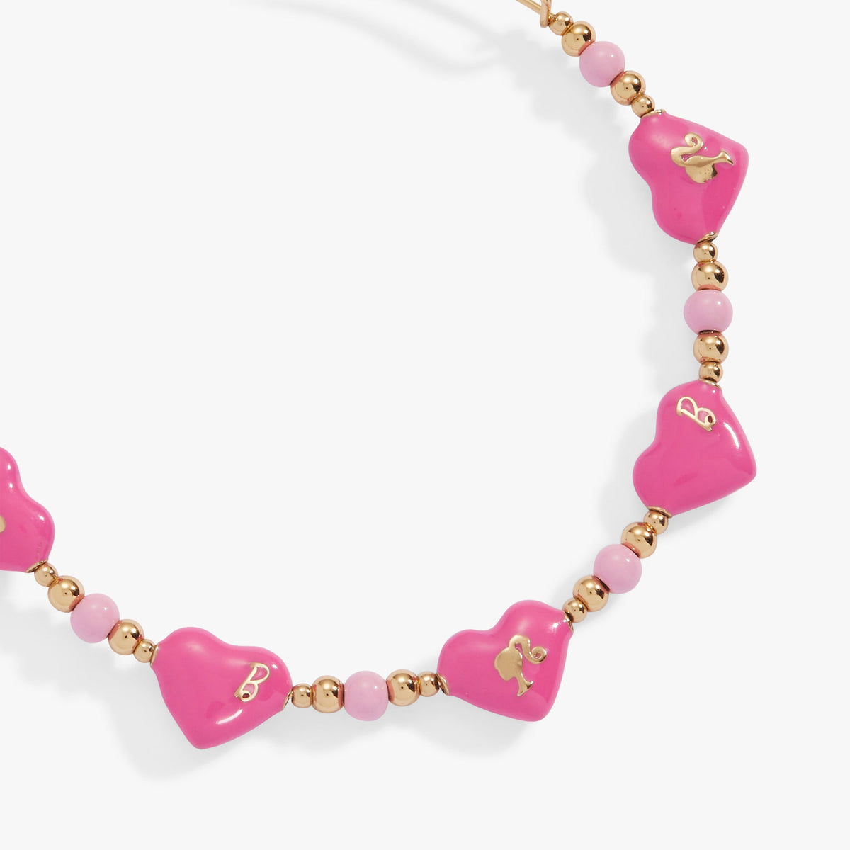 Alex and Ani Barbie™ Logo Heart Beaded Bangle