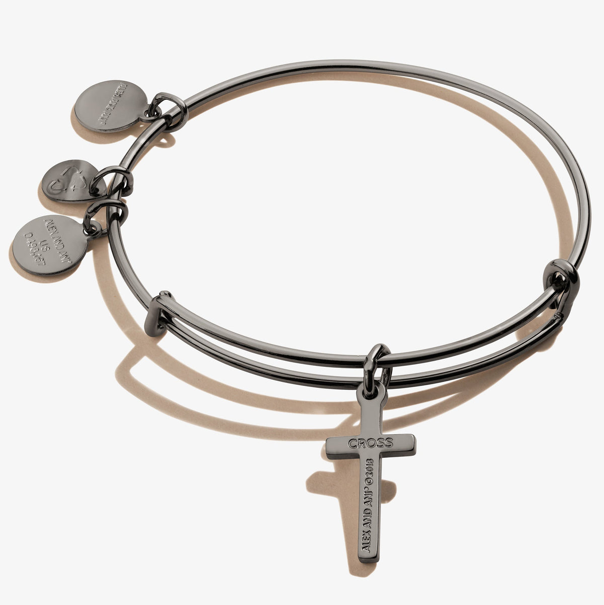 Alex and Ani Cross Charm Bangle Bracelet - Alex and Ani