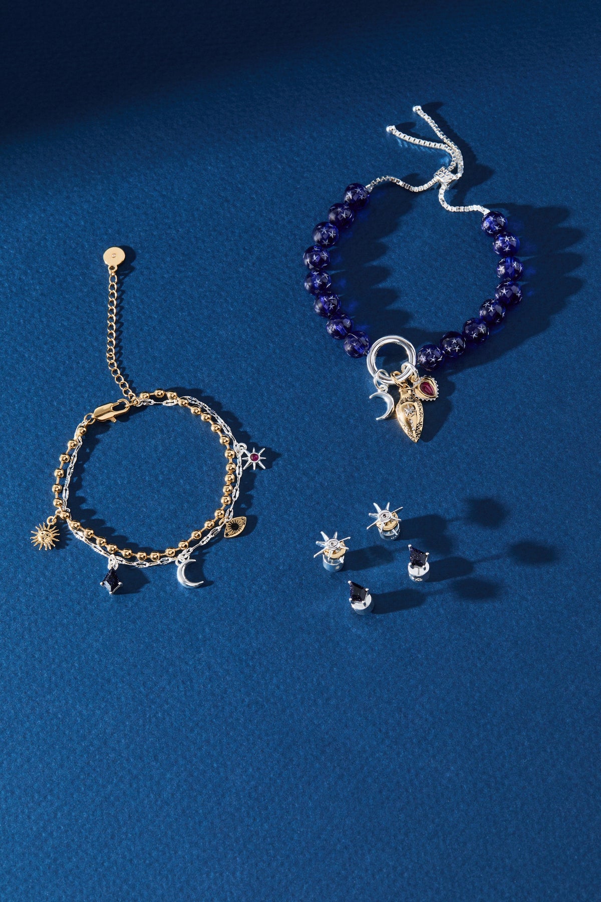 Alex and Ani Moon Magic Celestial Earring set of 2
