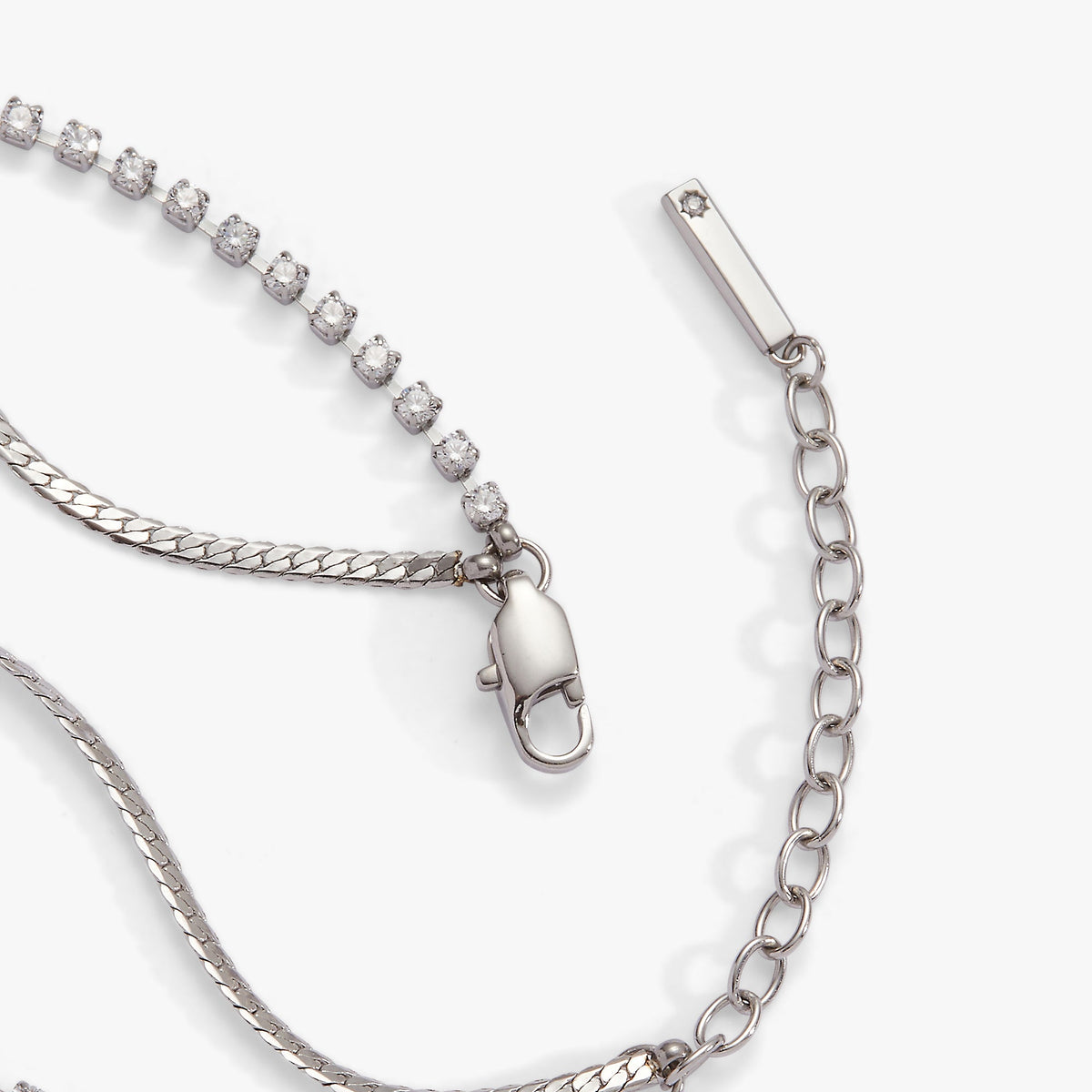Alex and Ani Double Strand Crystal Tennis Chain Bracelet