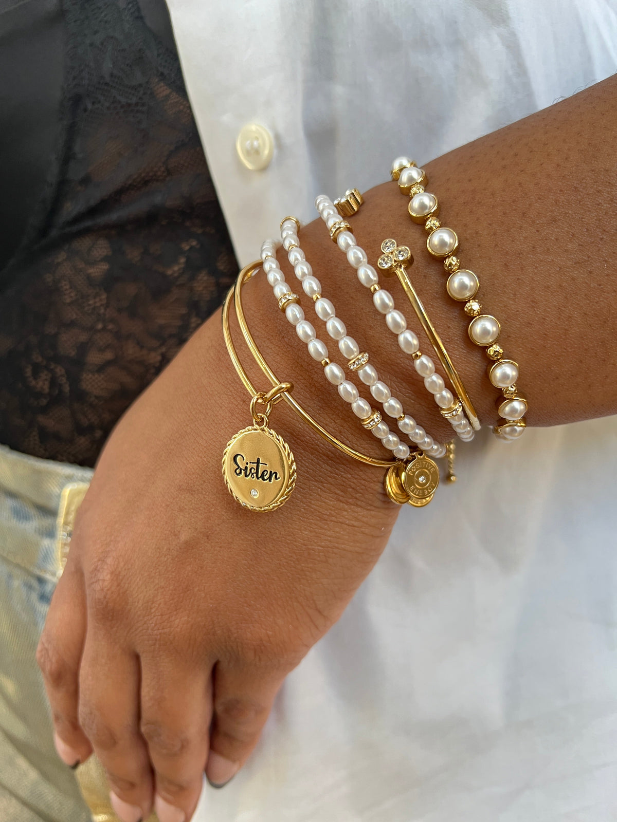 Alex and Ani Freshwater Pearl Bracelet