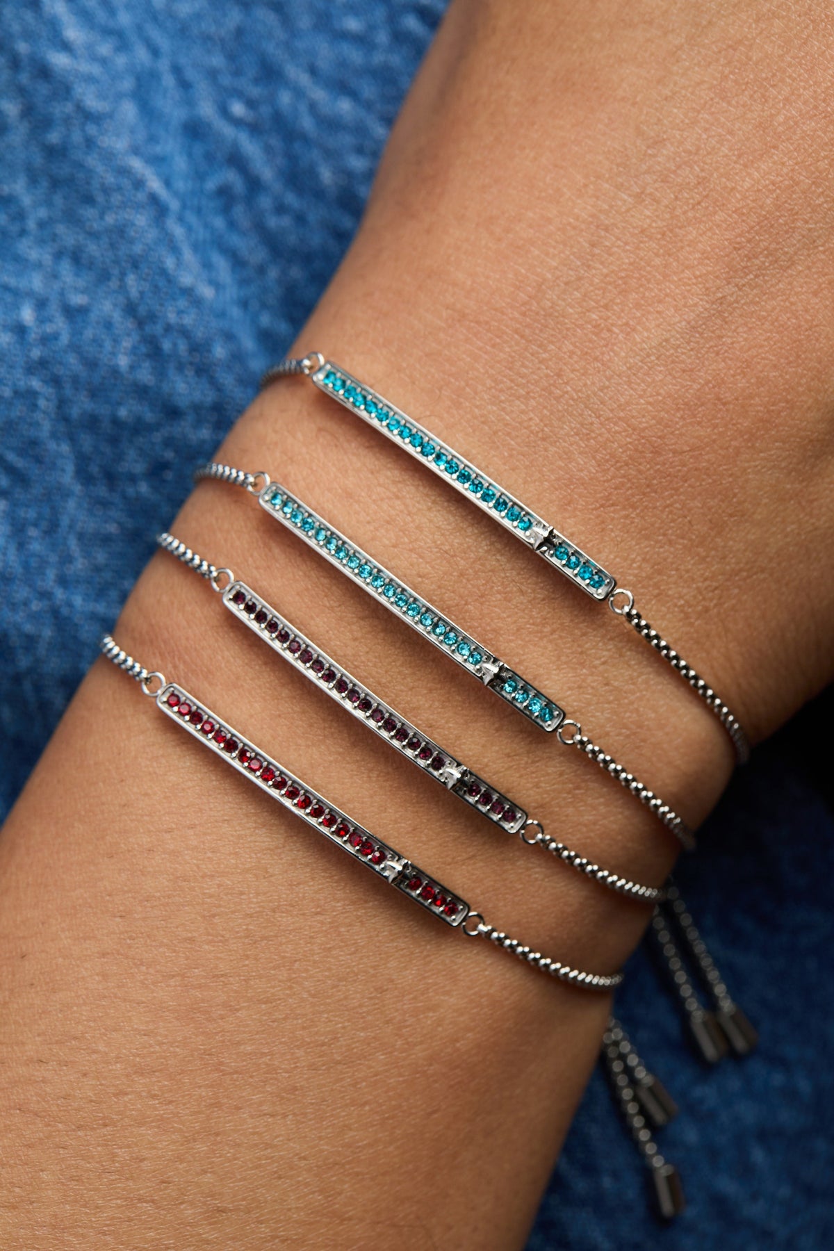 Alex and Ani Birthstone Pave Bolo - March