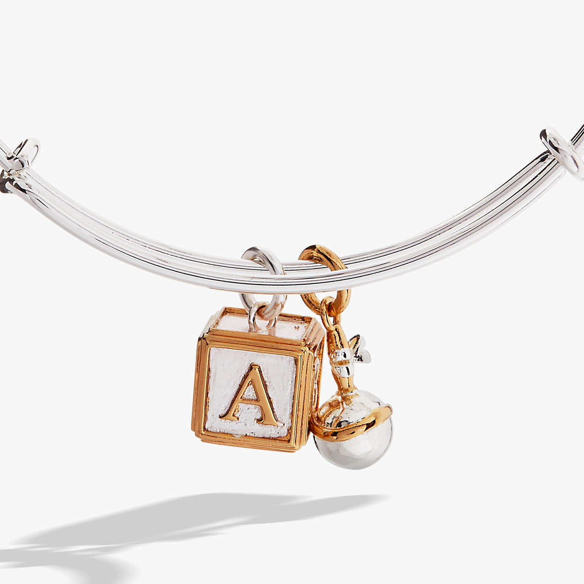 Alex and Ani Baby Block and Rattle Bangle