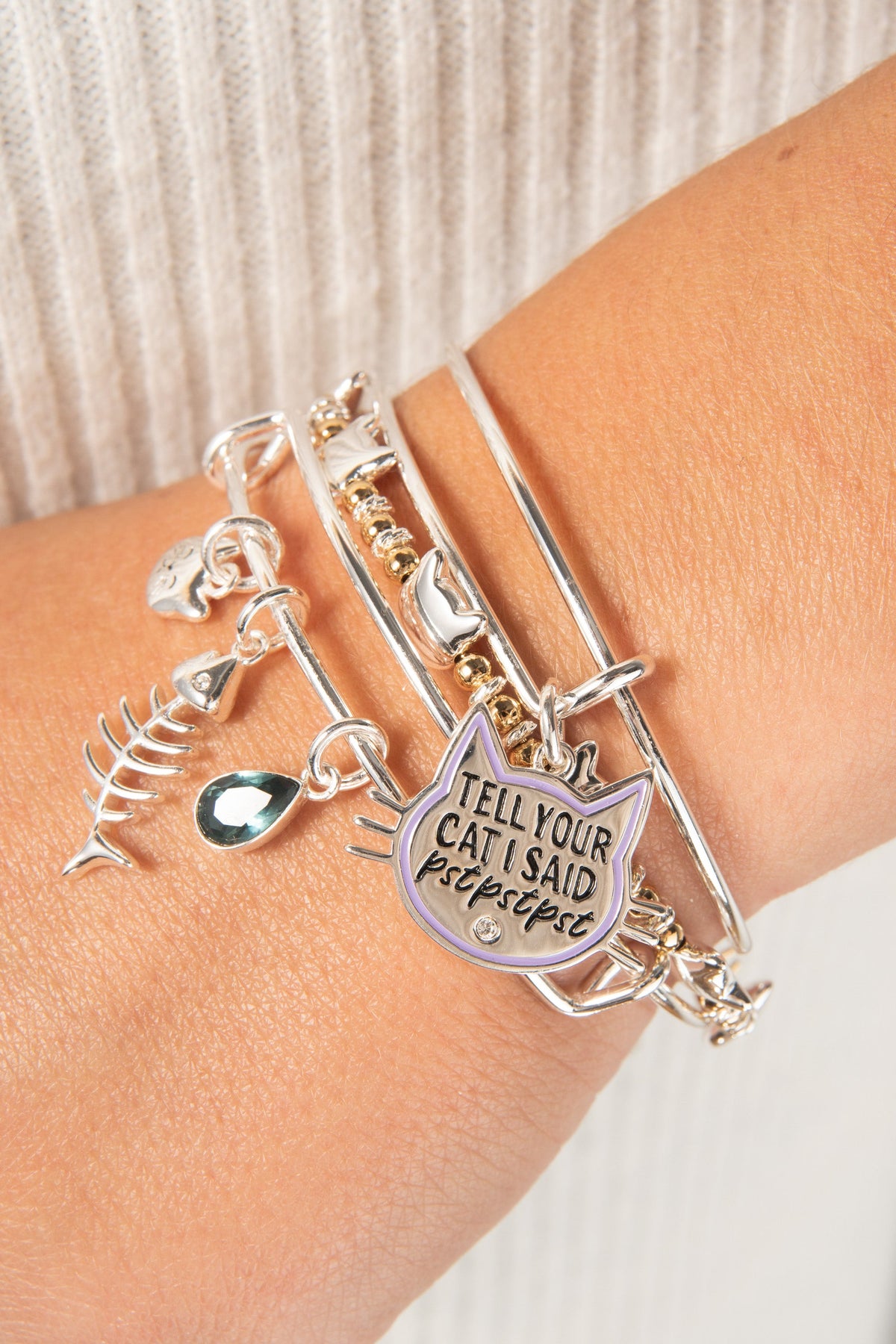 Alex and Ani Fish Bone Cat Bangle