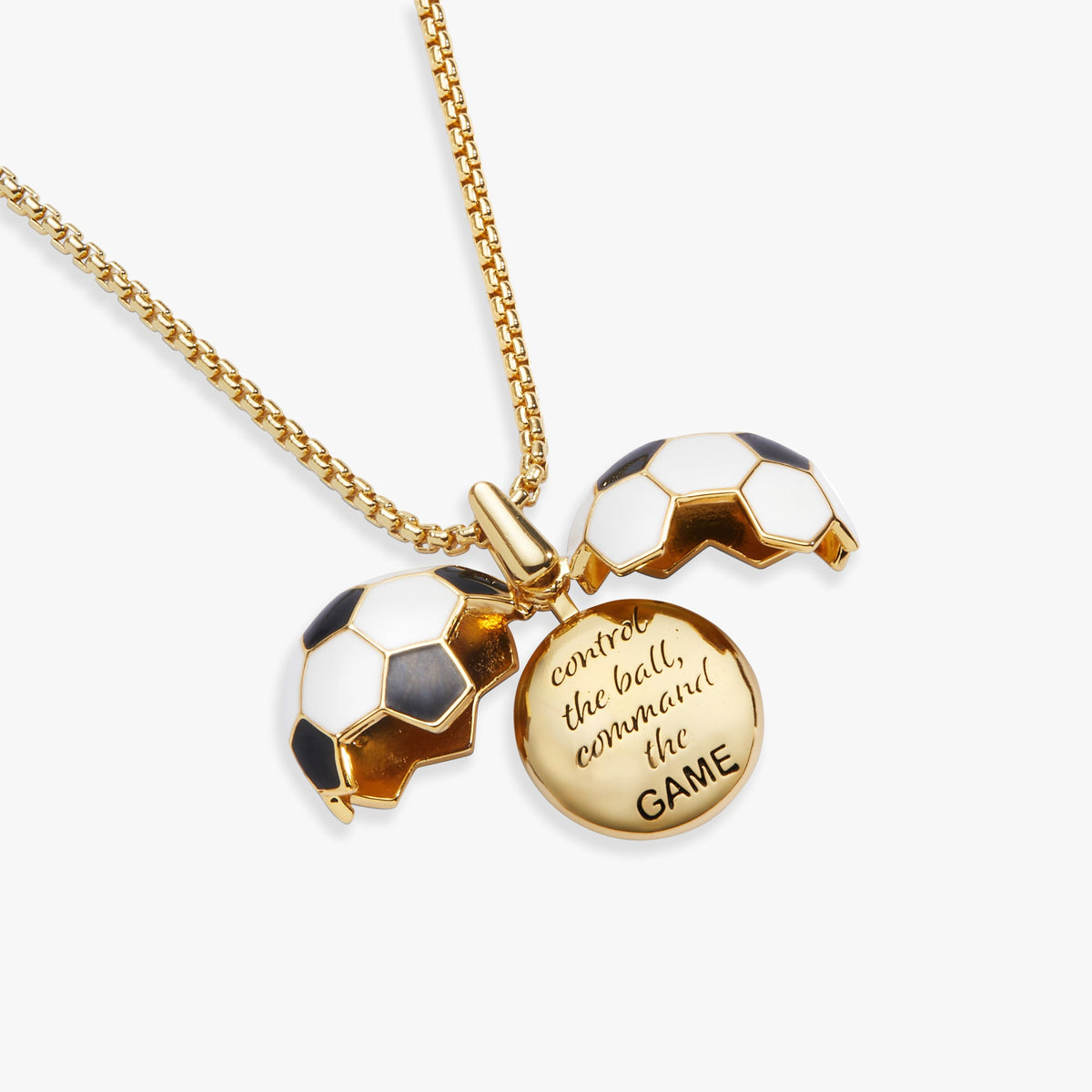 Alex and Ani Soccer Ball "Control The Ball, Command The Game" Locket Necklace
