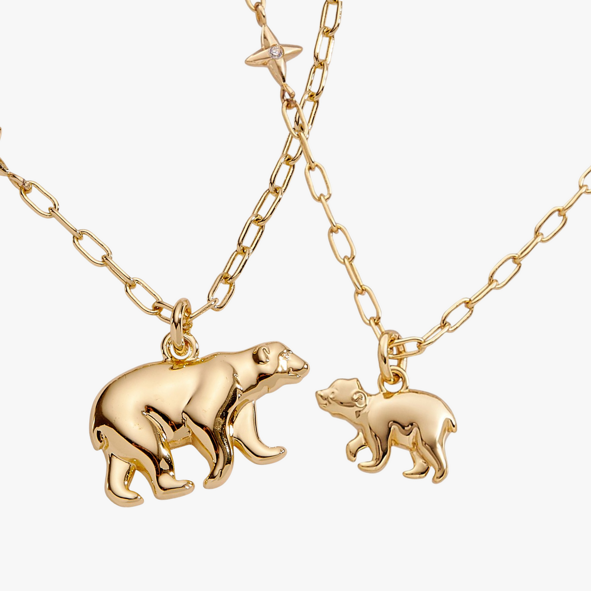 Alex and Ani Mama Bear and Cub Necklace Bundle