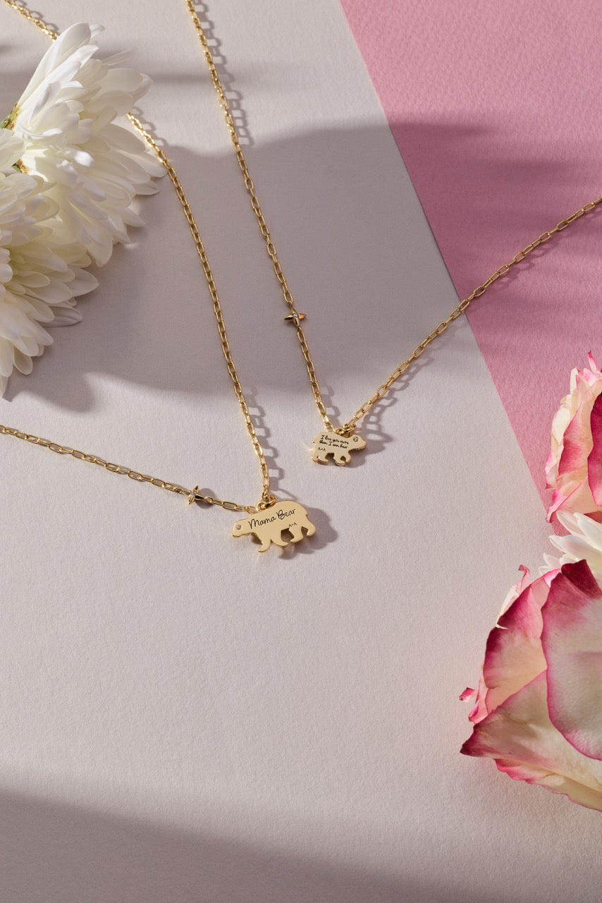 Alex and Ani Mama Bear and Cub Necklace Bundle