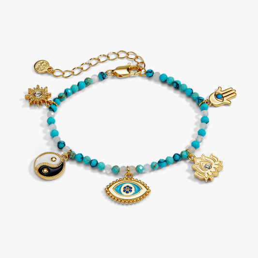 Alex and Ani Healing Stone Charm Bracelet