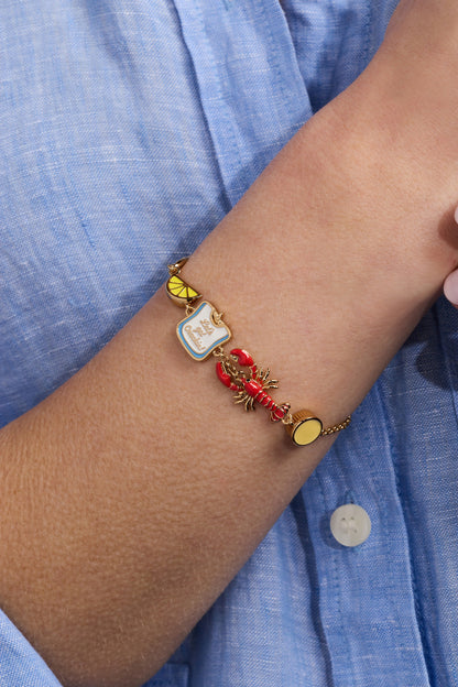 Alex and Ani Lobster Boil 'Let's Get Crackin!' Inline Charm Bracelet