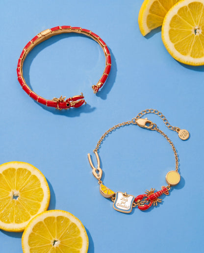 Alex and Ani Lobster Boil 'Let's Get Crackin!' Inline Charm Bracelet