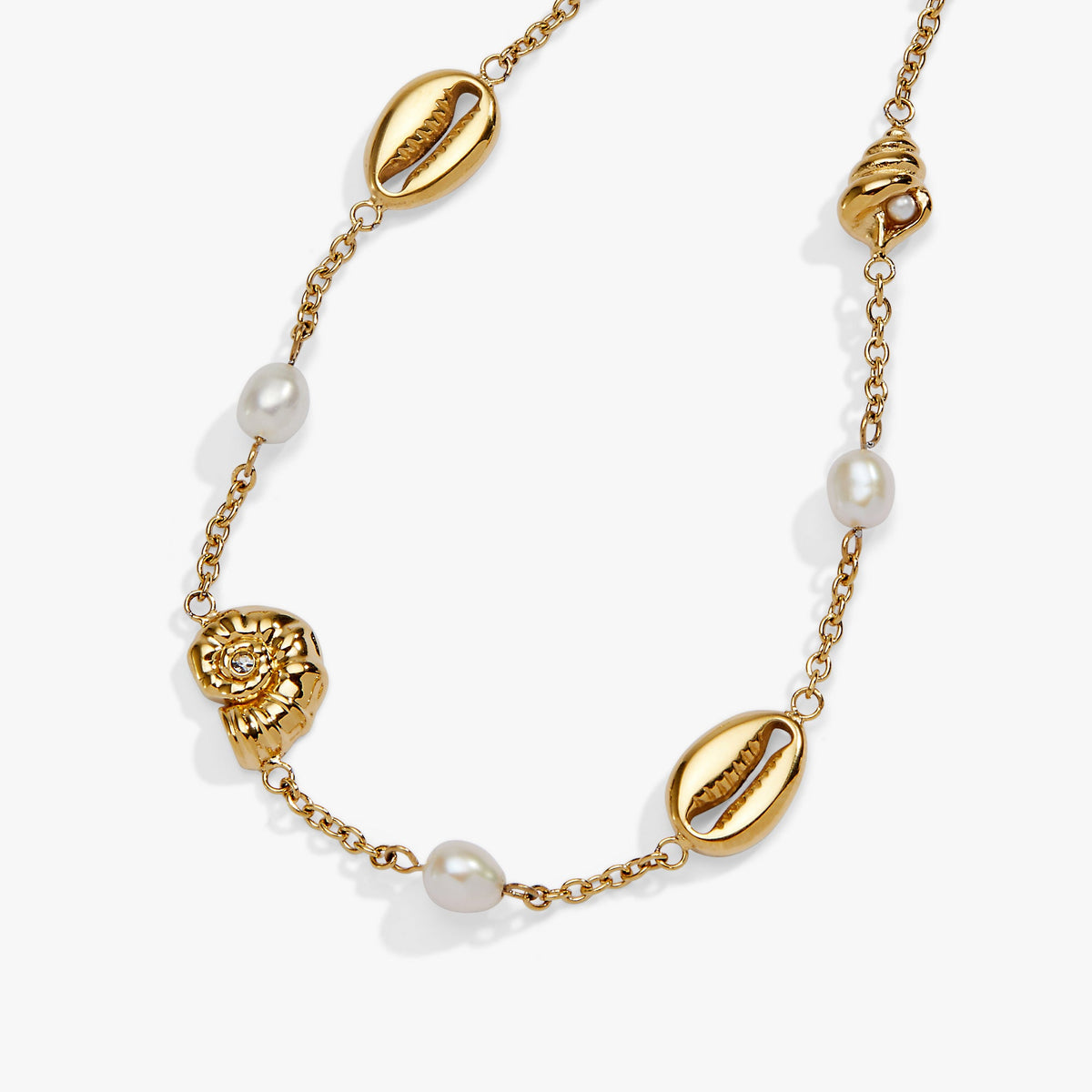 Alex and Ani Seashell & Pearl Inline Charm Anklet