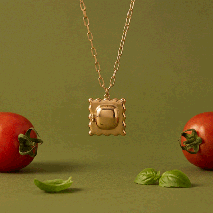 Alex and Ani Pasta Girl 'Anything Is Pastable' Ravioli Locket Pendant