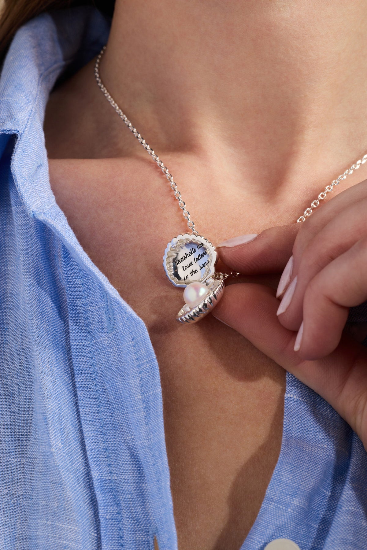 Alex and Ani Salt + Sea 'Seashells Are Love Letters In The Sand' Seashell Locket Pendant