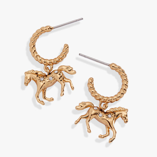 Alex and Ani Horse Huggie Hoop