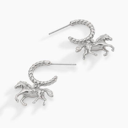 Alex and Ani Horse Huggie Hoop