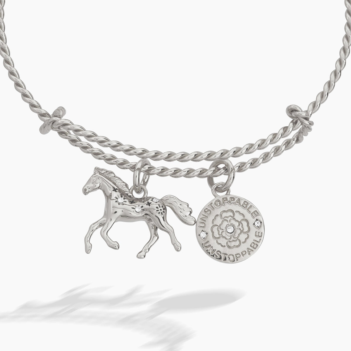 Alex and Ani Horse Rope Textured Charm Bangle