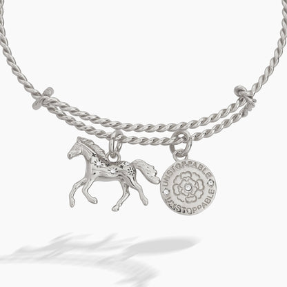 Alex and Ani Horse Rope Textured Charm Bangle