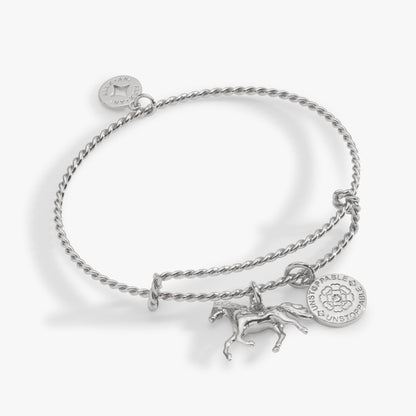 Alex and Ani Horse Rope Textured Charm Bangle