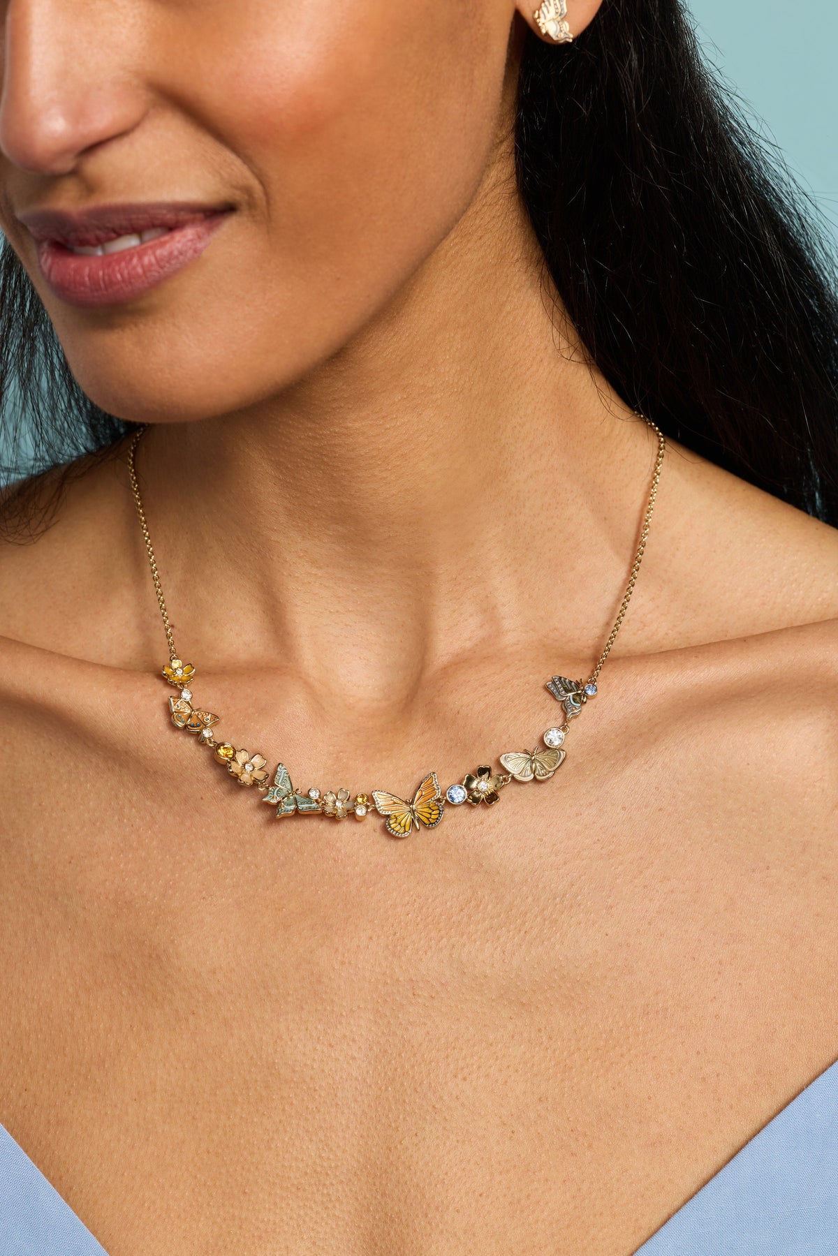 Alex and Ani New York Botanical Garden® Butterfly Inline Necklace