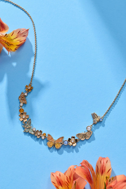 Alex and Ani New York Botanical Garden® Butterfly Inline Necklace