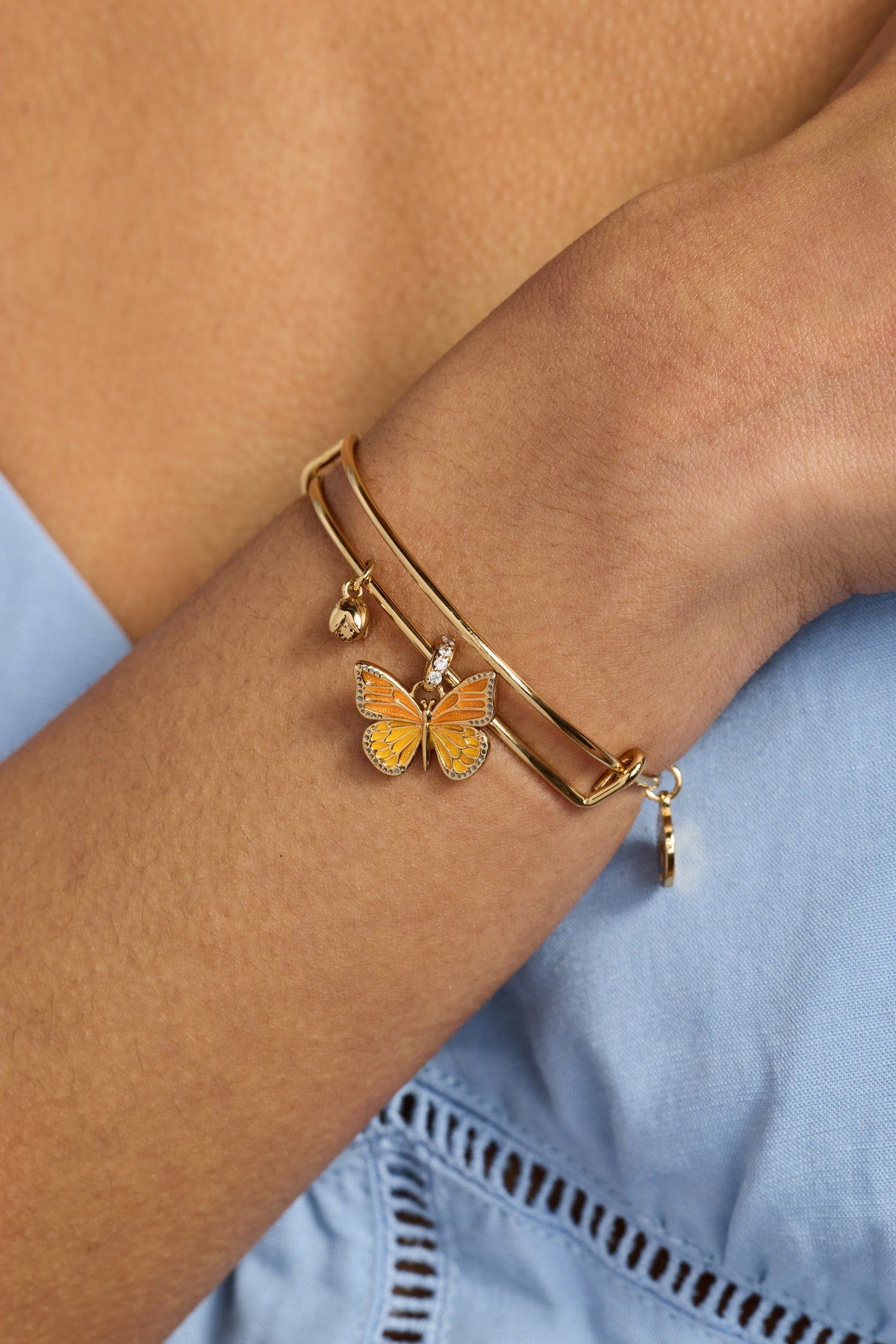 Alex and Ani New York Botanical Garden® Monarch Butterfly Charm Bangle