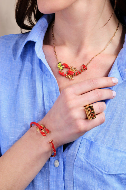 Alex and Ani Lobster Boil Necklace