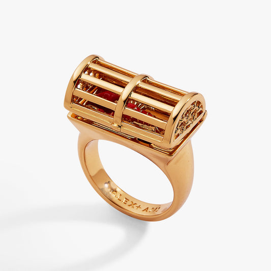 Alex and Ani Lobster Boil Hinged Cage Ring