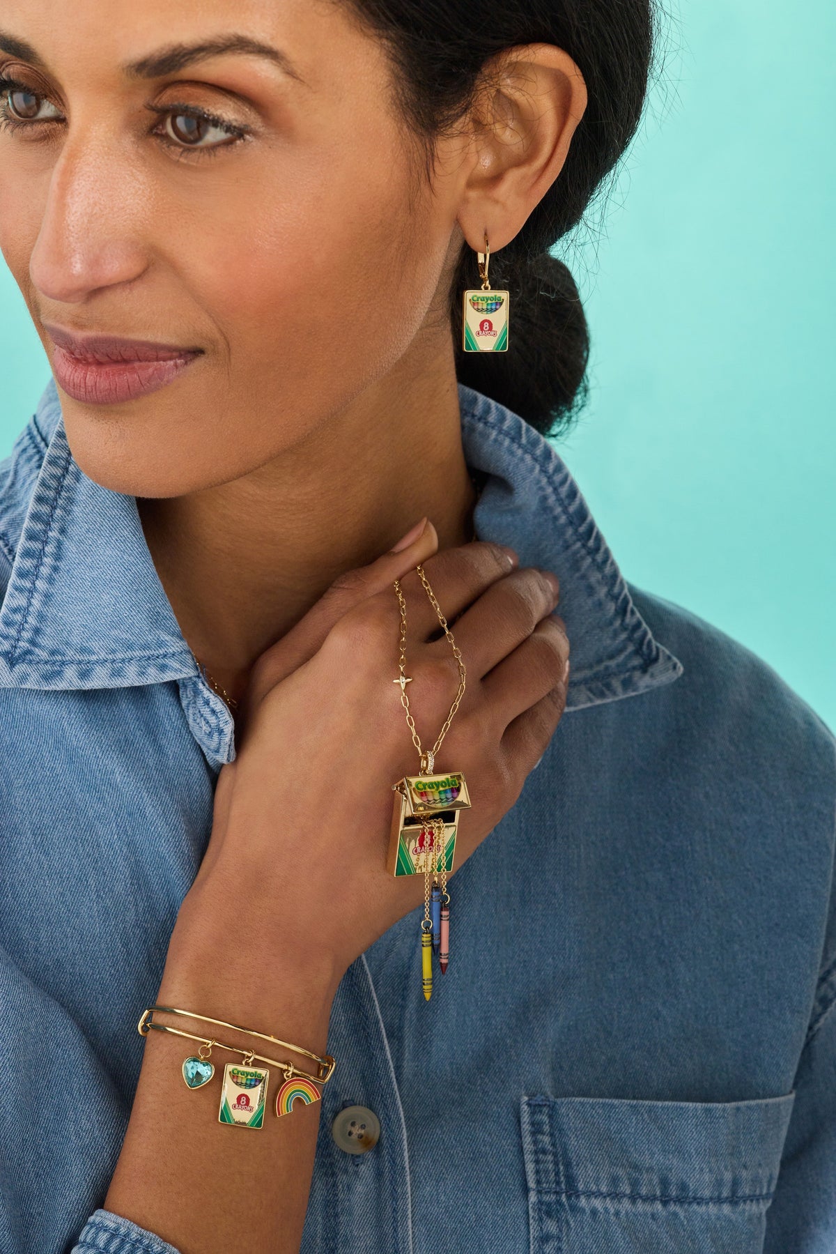 Alex and Ani Crayola 'To Teach Is To Color A Life Forever' Crayon Box Locket