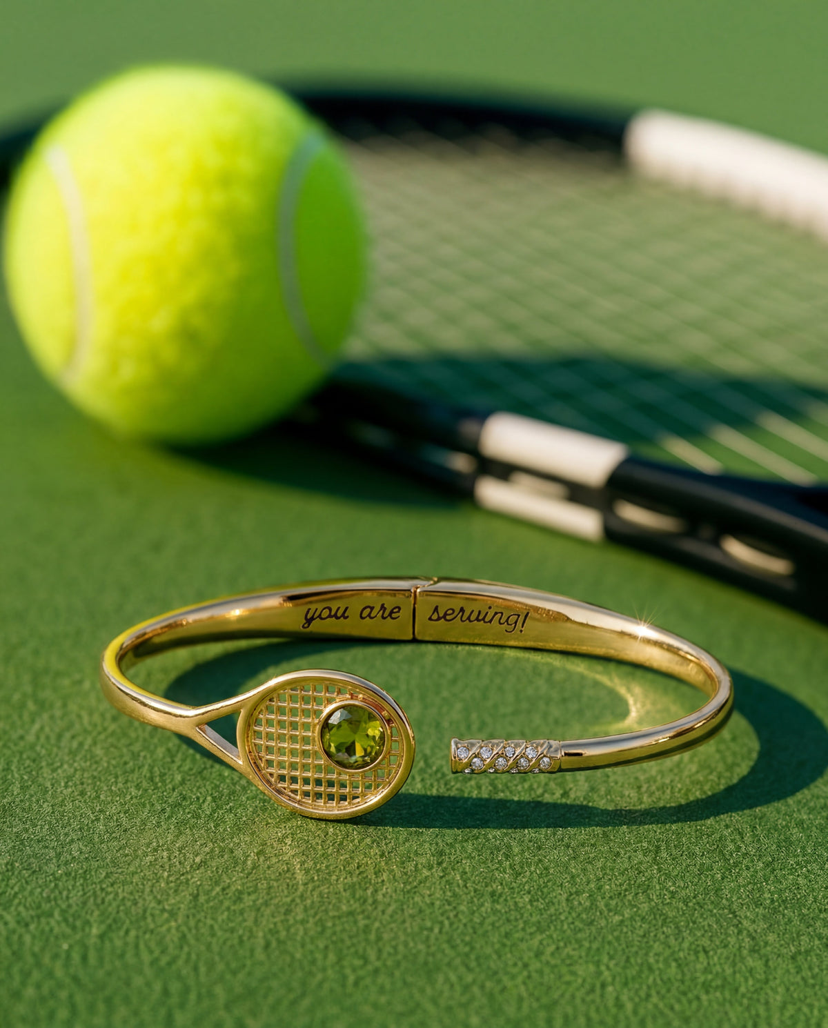 Alex and Ani Tennis Racket 'You Are Serving' Hinge Cuff Bracelet