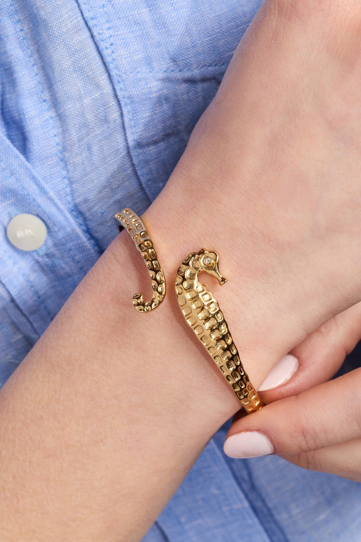Alex and Ani Seahorse Bypass Cuff
