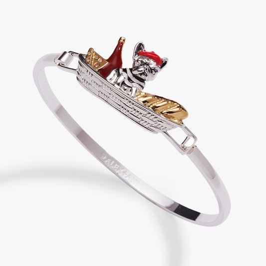 Alex and Ani French Bulldog Tension Bangle