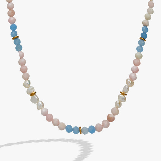 Alex and Ani Sandy Peach Ombre Semi-Precious Beaded Necklace