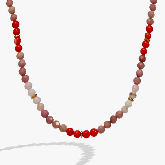 Alex and Ani Coral Ombre Semi-Precious Beaded Necklace