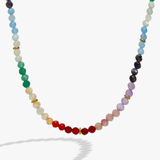 Alex and Ani Rainbow Ombre Semi-Precious Beaded Necklace