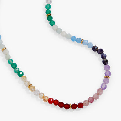 Alex and Ani Rainbow Ombre Semi-Precious Beaded Necklace