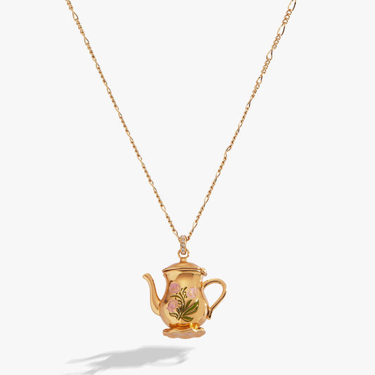 Alex and Ani Tea Party Kettle Locket Pendant