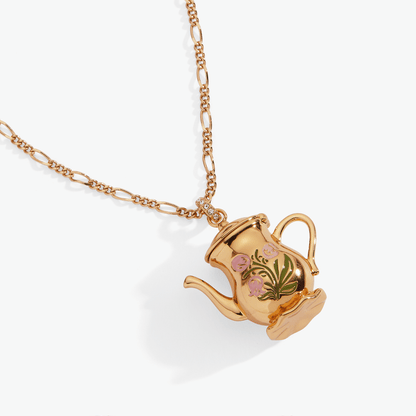 Alex and Ani Tea Party Kettle Locket Pendant