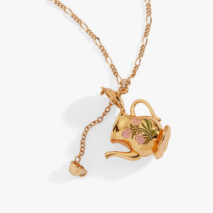 Alex and Ani Tea Party Kettle Locket Pendant