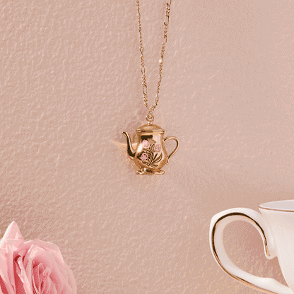 Alex and Ani Tea Party Kettle Locket Pendant