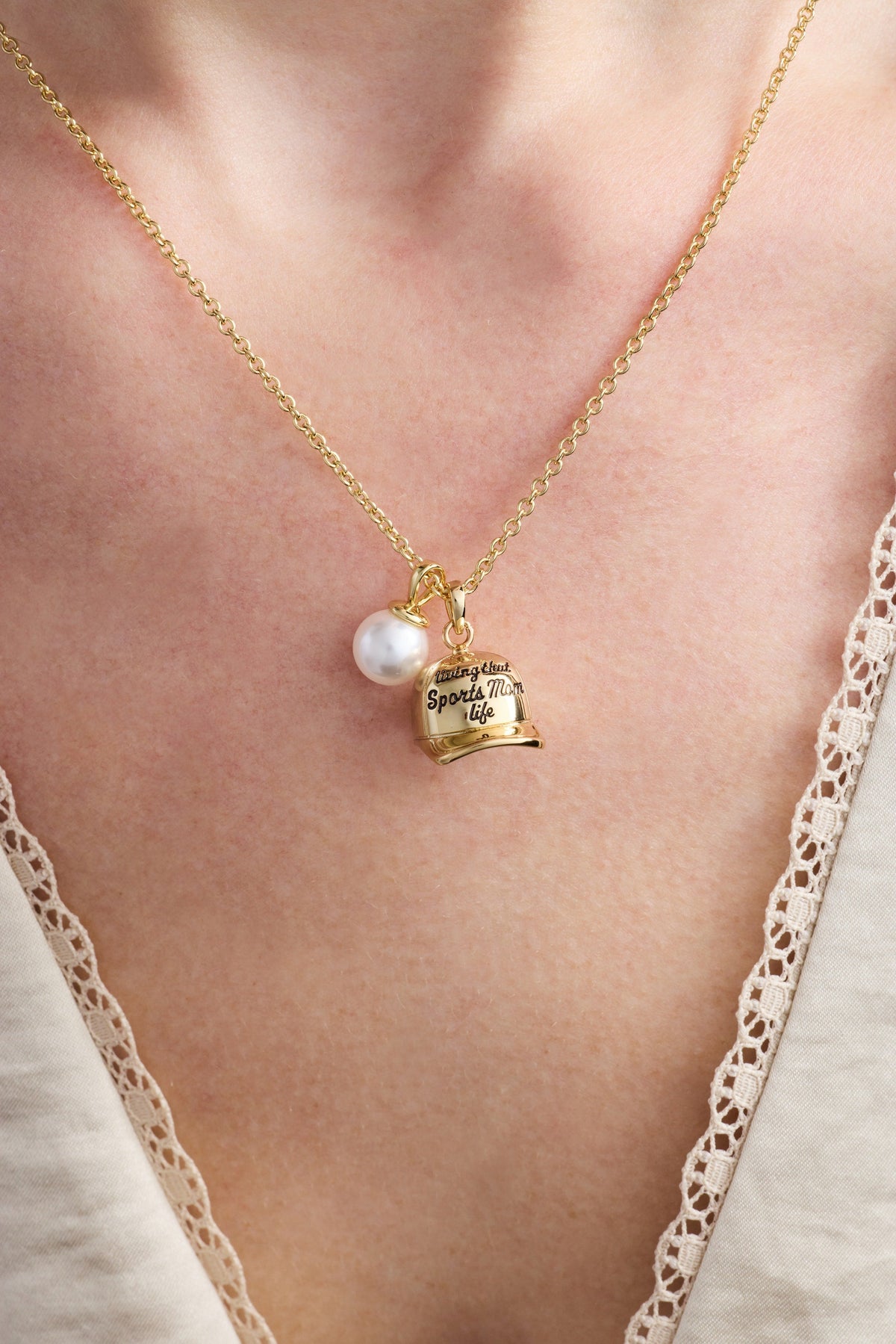 Alex and Ani Living That Sports Mom Life' Baseball Charm Necklace