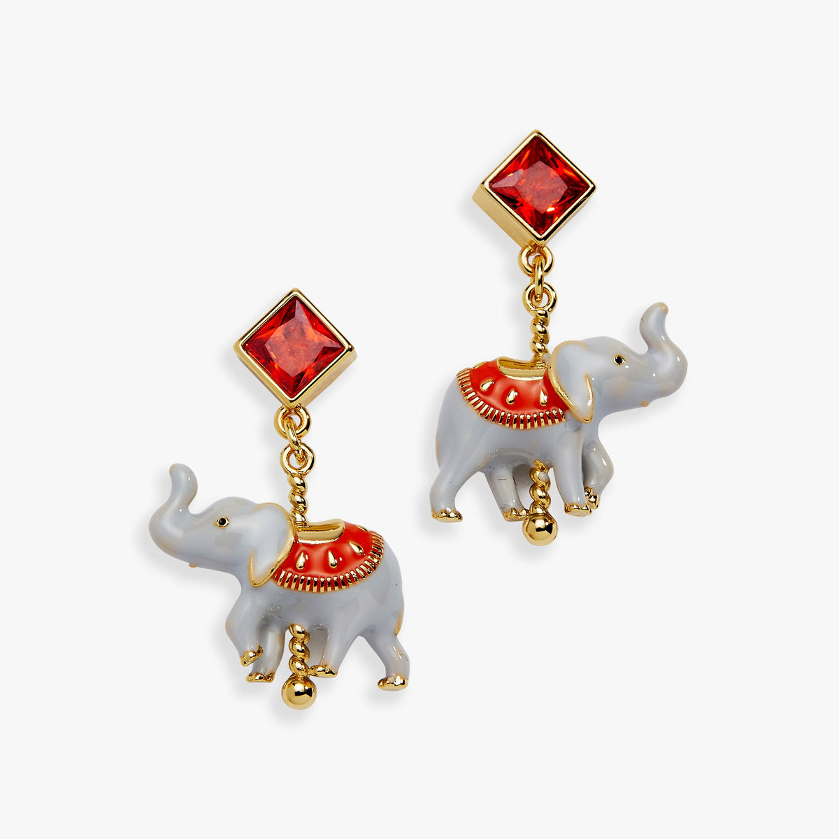 Alex and Ani Carnival Carousel Elephant Drop Earrings