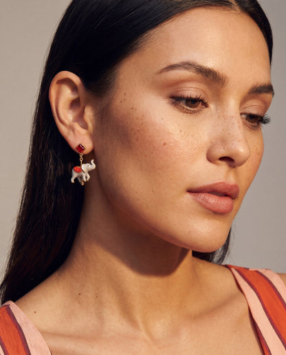 Alex and Ani Carnival Carousel Elephant Drop Earrings